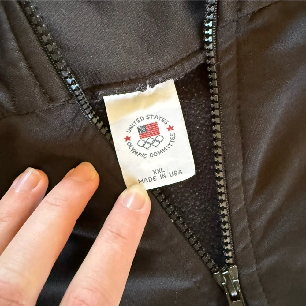 USA‎ OLYMPICS zip up jacket black